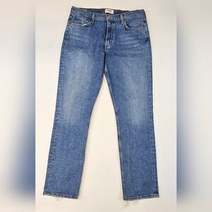 Agolde Lyle Low Rise Slim Low Stretch Blue Jeans in Hour Size 30